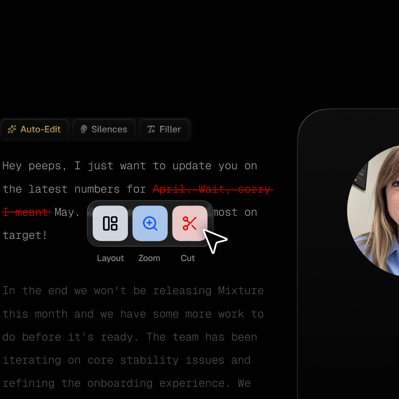 Supercut demo video with auto-edit, zooms and brand layout applied